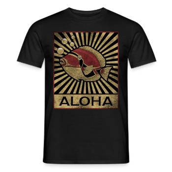 Humuhumunukunukuapua'a Hawaiian Reef Pusher - Men's T-Shirt - black - Front - AI Model Male 178 light (178cm)
