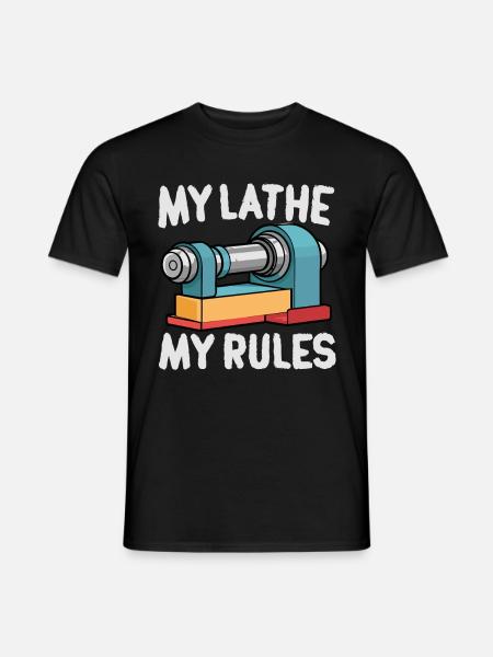Lathe Wood Lathe - Men's T-Shirt - black