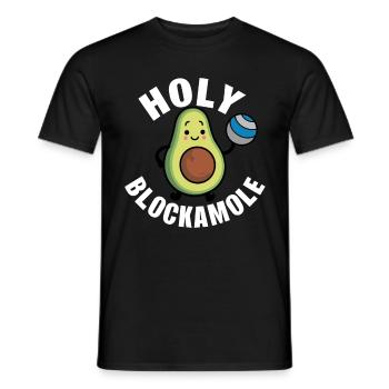 Holy Blockamole Avocado Design für Volleyball - Männer T-Shirt - Schwarz - Vorne - AI Model Male 178 light (178cm)