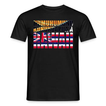 Humuhumunukunukuapua’a pousseur de récif hawaïen - T-shirt homme - noir - Devant - AI Model Male 178 light (178cm)