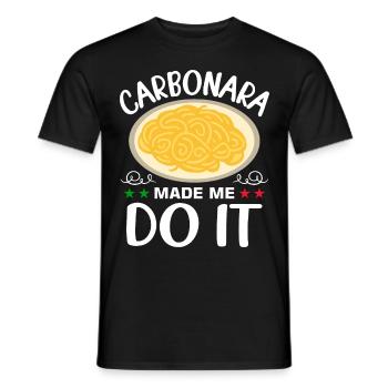 Italien Carbonara Pasta - Männer T-Shirt - Schwarz - Vorne - AI Model Male 178 light (178cm)