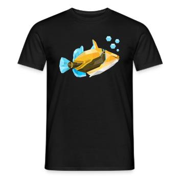 Humuhumunukunukuapua'a Hawaiian Reef Pusher - Men's T-Shirt - black - Front - AI Model Male 178 light (178cm)