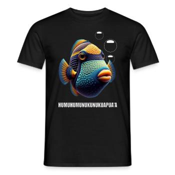 Humuhumunukunukuapua'a Hawaiian Reef Pusher - Men's T-Shirt - black - Front - AI Model Male 178 light (178cm)