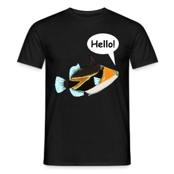 Humuhumunukunukuapua'a Hawaiianischer Riff-Drücker - Männer T-Shirt - Schwarz - Vorne - AI Model Male 178 light (178cm)