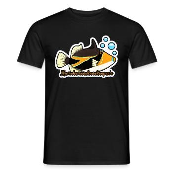 Humuhumunukunukuapua'a Hawaiian Reef Pusher - Men's T-Shirt - black - Front - AI Model Male 178 light (178cm)
