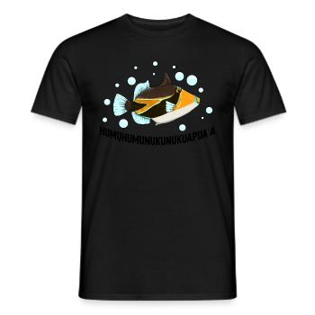 Humuhumunukunukuapua'a Hawaiian Reef Pusher - Men's T-Shirt - black - Front - AI Model Male 178 light (178cm)