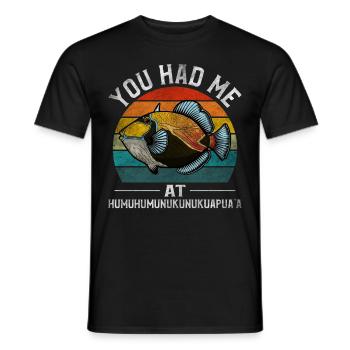 Humuhumunukunukuapua'a Hawaiian Reef Pusher - Men's T-Shirt - black - Front - AI Model Male 178 light (178cm)