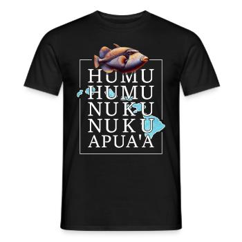 Humuhumunukunukuapua’a Pousseur de récif hawaïen - T-shirt homme - noir - Devant - AI Model Male 178 light (178cm)