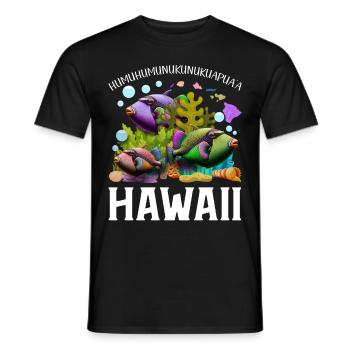 Humuhumunukunukuapua’a pousseur de récif hawaïen - T-shirt homme - noir - Devant - AI Model Male 178 light (178cm)