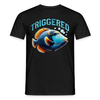 Humuhumunukunukuapua'a Hawaiian Reef Pusher - Men's T-Shirt - black - Front - AI Model Male 178 light (178cm)