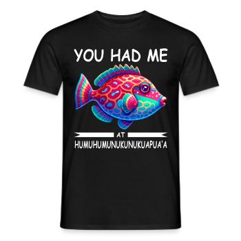 Hawaiian triggerfish Humuhumunukunukuapua'a - Men's T-Shirt - black - Front - AI Model Male 178 light (178cm)