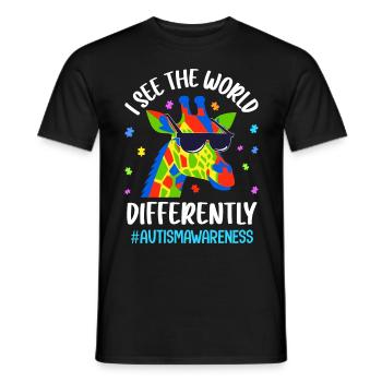 Autism Autistic Autistic - Men's T-Shirt - black - Front - AI Model Male 178 light (178cm)