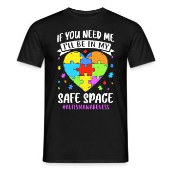 Autism Autistic Autistic - Men's T-Shirt - black - Front - AI Model Male 178 light (178cm)
