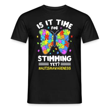 Autism Autistic Autistic - Men's T-Shirt - black - Front - AI Model Male 178 light (178cm)