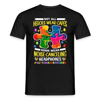 Autism Autistic Autistic - Men's T-Shirt - black - Front - AI Model Male 178 light (178cm)