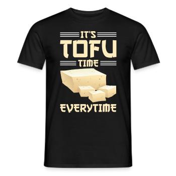 Vegan Vegetarier Design für einen Tofu Fan - Männer T-Shirt - Schwarz - Vorne - AI Model Male 178 light (178cm)