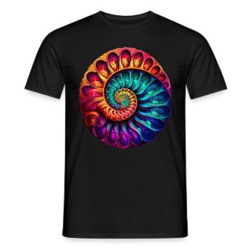 Ammonit Fossil Paläontologie Pop Art - Männer T-Shirt - Schwarz - Vorne - AI Model Male 178 light (178cm)