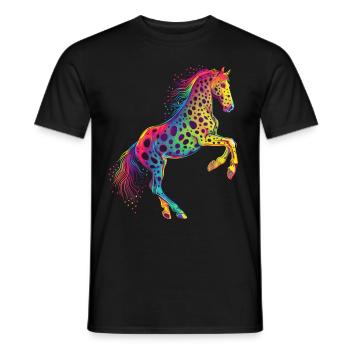 Appaloosa Horse Pop Art - Men's T-Shirt - black - Front - AI Model Male 178 light (178cm)
