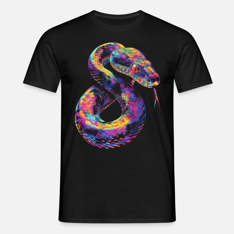 Boule Python serpent Pop Art - T-shirt Homme - noir