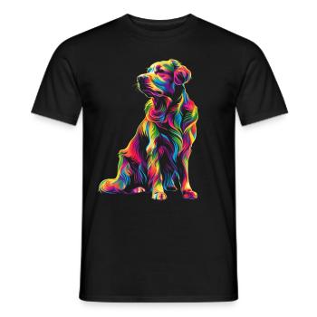 Chien retriever de la baie de Chesapeake Pop Art - T-shirt homme - noir - Devant - AI Model Male 178 light (178cm)