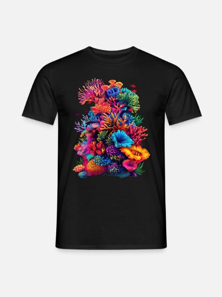 Récif de corail Mer Océan Pop Art - T-shirt homme - noir