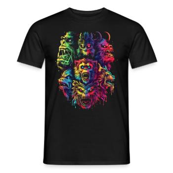 Kryptozoologie Kryptiden-Verschwörung Pop Art - Männer T-Shirt - Schwarz - Vorne - AI Model Male 178 light (178cm)