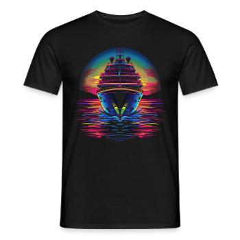Cruise Vacation Cruise Pop Art - Men's T-Shirt - black - Front - AI Model Male 178 light (178cm)