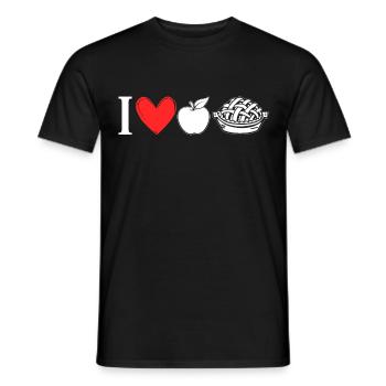 Funny Apple Pie Saying - Men's T-Shirt - black - Front - AI Model Male 178 light (178cm)