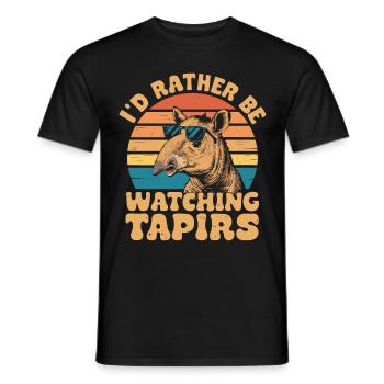 Funny Tapir Saying - Men's T-Shirt - black - Front - AI Model Male 178 light (178cm)