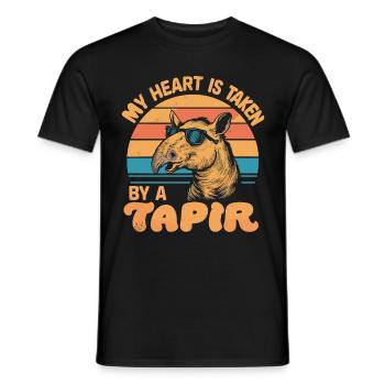 Funny Tapir Saying - Men's T-Shirt - black - Front - AI Model Male 178 light (178cm)