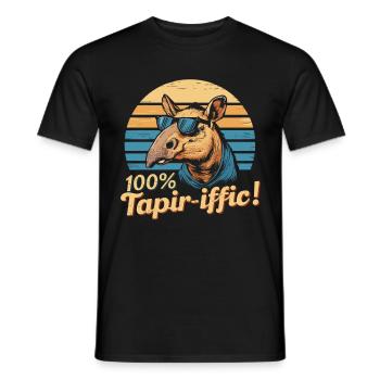 Funny Tapir Saying - Men's T-Shirt - black - Front - AI Model Male 178 light (178cm)