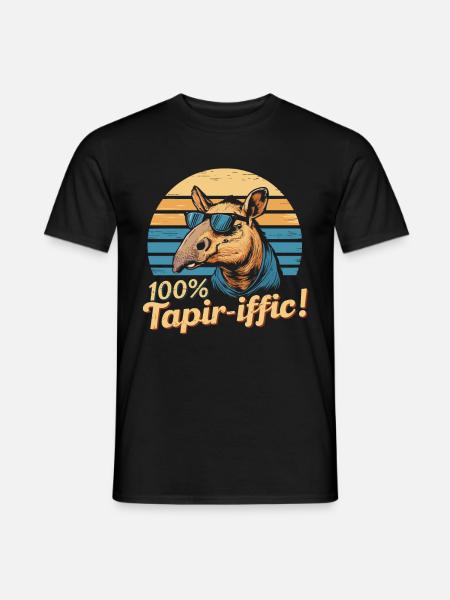 Witziger Tapir Spruch - Männer T-Shirt - Schwarz