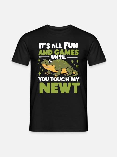 Witziger Molch Spruch - Männer T-Shirt - Schwarz
