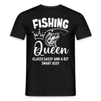 Fishing Queen Cassy frech und ein bisschen frech - Männer T-Shirt - Schwarz - Vorne - AI Model Male 178 light (178cm)