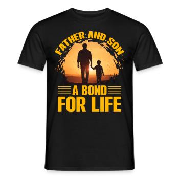 Père et fils, un lien pour la vie - T-shirt homme - noir - Devant - AI Model Male 178 light (178cm)