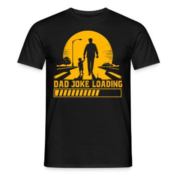 Papa-Witz wird geladen - Männer T-Shirt - Schwarz - Vorne - AI Model Male 178 light (178cm)