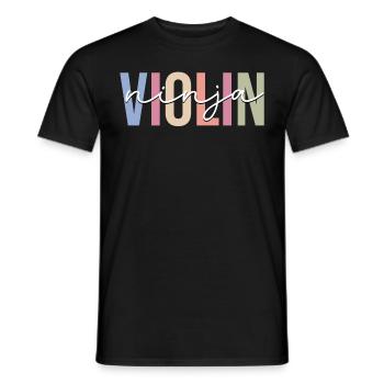 Geigenspieler Instrument Violinist - Männer T-Shirt - Schwarz - Vorne - AI Model Male 178 light (178cm)