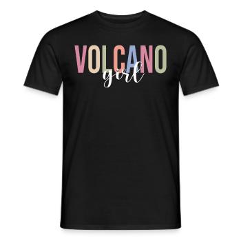 Volcanoes Volcano Lovers Geology Lava - Men's T-Shirt - black - Front - AI Model Male 178 light (178cm)