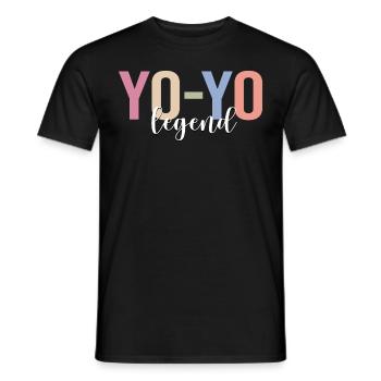 Yoyo - Männer T-Shirt - Schwarz - Vorne - AI Model Male 178 light (178cm)