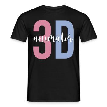 Animation Graphic Designer - Men's T-Shirt - black - Front - AI Model Male 178 light (178cm)