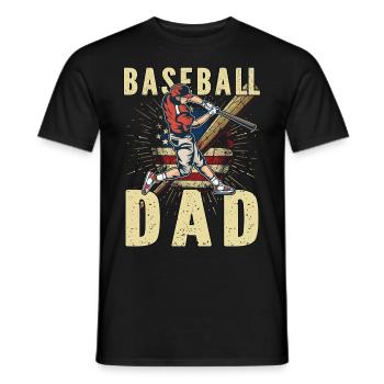 Baseball-Vater - Männer T-Shirt - Schwarz - Vorne - AI Model Male 178 light (178cm)