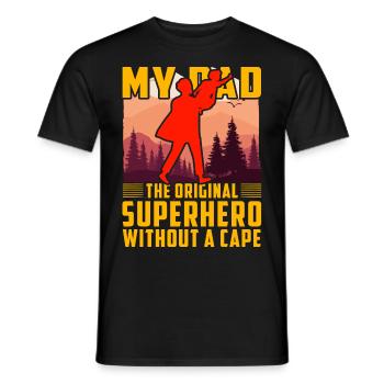 Mein Vater, der ursprüngliche Superheld ohne Umhang - Männer T-Shirt - Schwarz - Vorne - AI Model Male 178 light (178cm)
