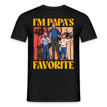 Ich bin Papas Liebling - Männer T-Shirt - Schwarz - Vorne - AI Model Male 178 light (178cm)