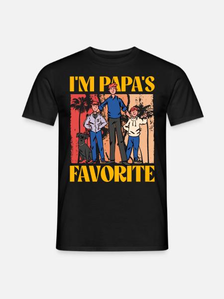 I'm Papa's favorite - Men's T-Shirt - black