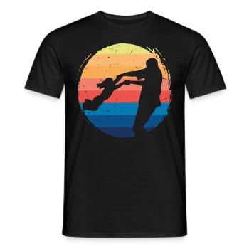 Vintage Dad Daughter - Men's T-Shirt - black - Front - AI Model Male 178 light (178cm)