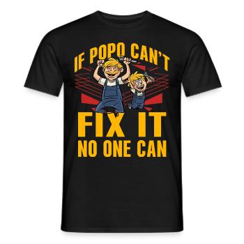 Si Popo ne peut pas le réparer, personne ne le peut - T-shirt homme - noir - Devant - AI Model Male 178 light (178cm)