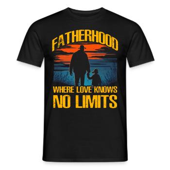Vaterschaft, wo die Liebe keine Grenzen kennt - Männer T-Shirt - Schwarz - Vorne - AI Model Male 178 light (178cm)
