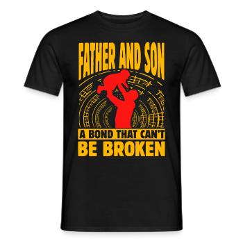 Vater und Sohn: eine Bindung, die nicht gebrochen werden kann - Männer T-Shirt - Schwarz - Vorne - AI Model Male 178 light (178cm)