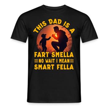 Dieser Papa ist ein Furzgeruch, nein, warte, ich meine klug - Männer T-Shirt - Schwarz - Vorne - AI Model Male 178 light (178cm)