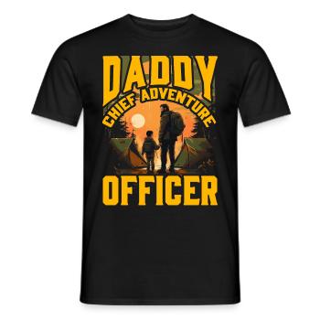 Papa Chef de l’aventure - T-shirt homme - noir - Devant - AI Model Male 178 light (178cm)